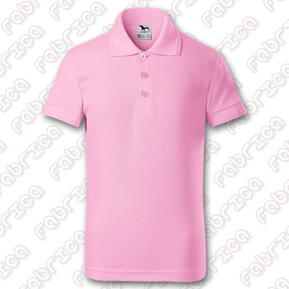 Tricou polo Pique pentru copii - culoare roz