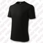Tricou pentru copii Basic, bumbac 100% - culoare negru