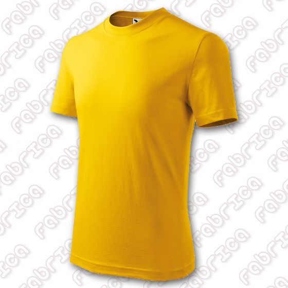Tricou pentru copii Basic, bumbac 100% - culoare galben