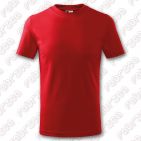 Tricou pentru copii Basic, bumbac 100% - culoare roșu