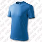Tricou pentru copii Basic, bumbac 100% - culoare albastru azuriu