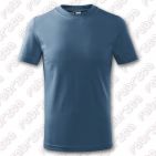 Tricou pentru copii Basic, bumbac 100% - culoare denim