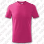 Tricou pentru copii Basic, bumbac 100% - culoare roz zmeură